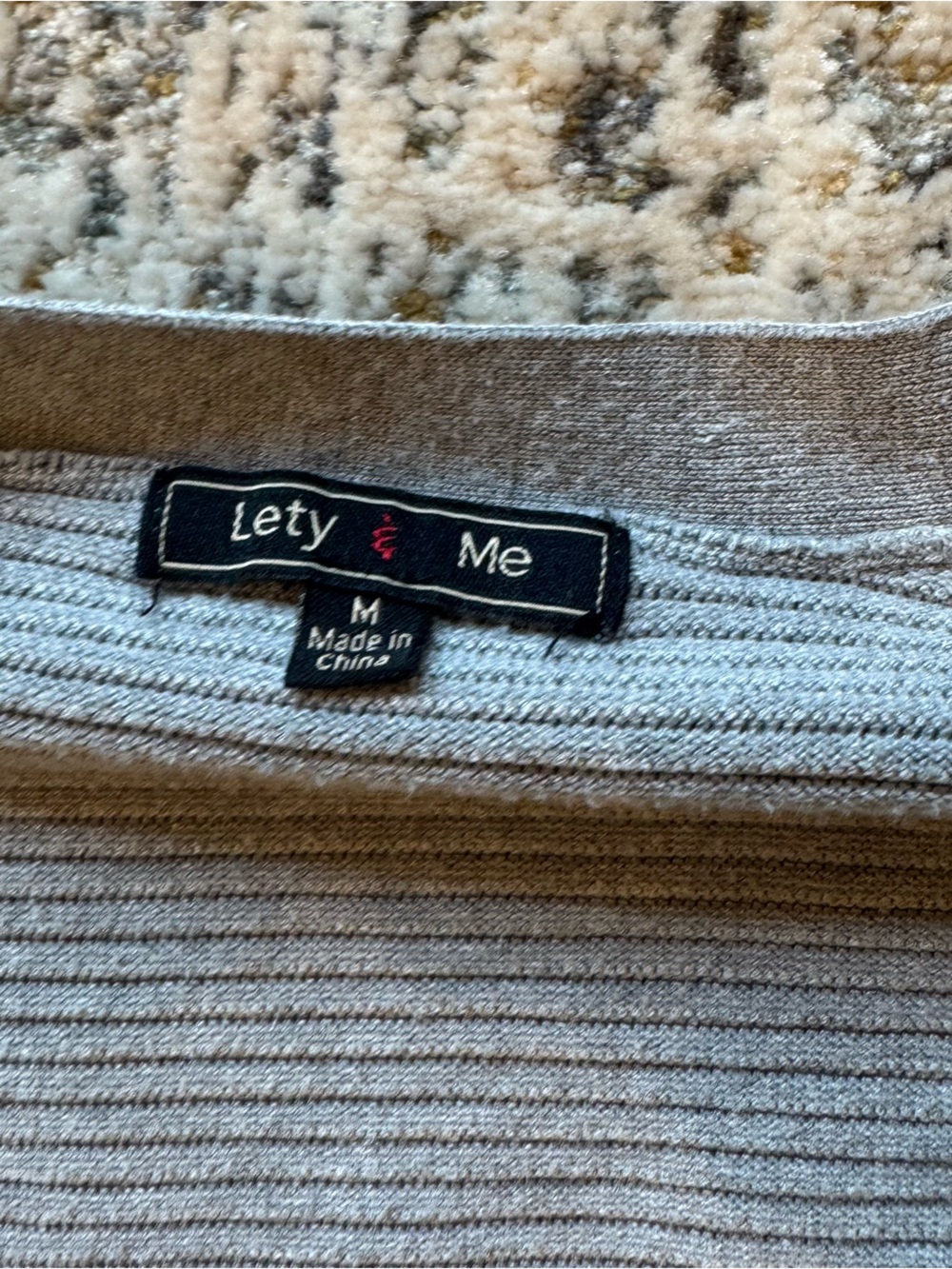 Open-Front Ribbed Cardigan - Light Gray - Picture 3 of 4